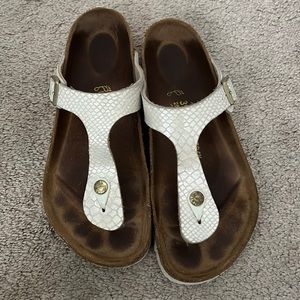 Birkenstock snakeskin sandals